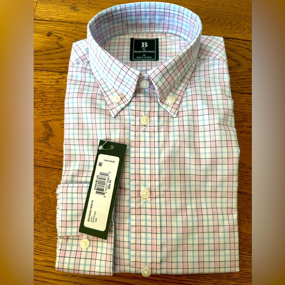 B by Brooks Brothers Shirt - boys size 14 - NWT